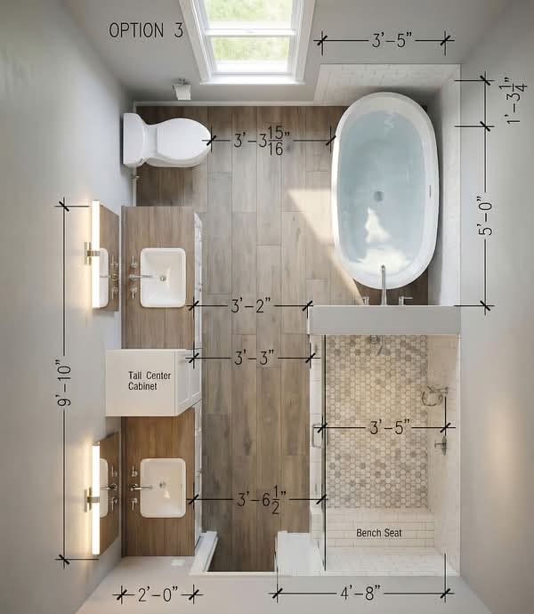Bathroom remodel layout in Spring TX