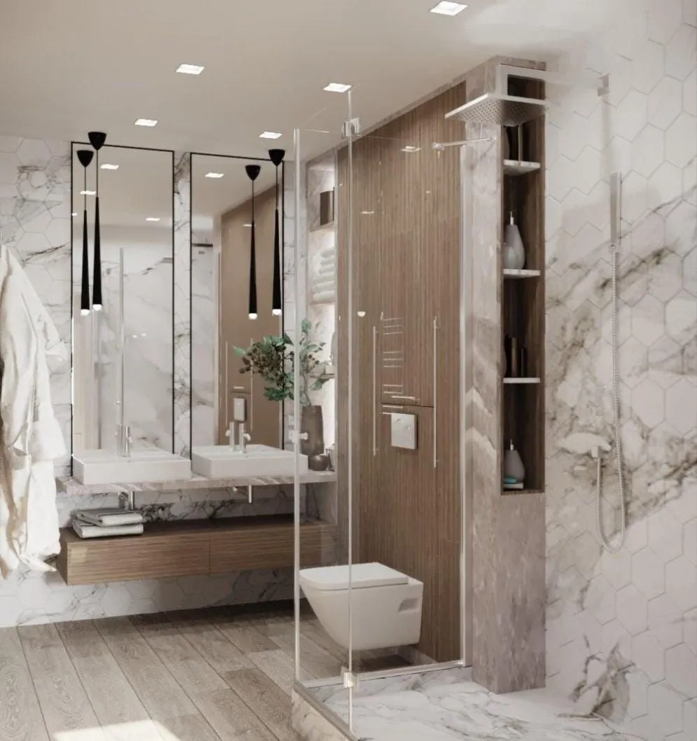 Bathroom remodel materials designed for moisture resistance in humid Texas