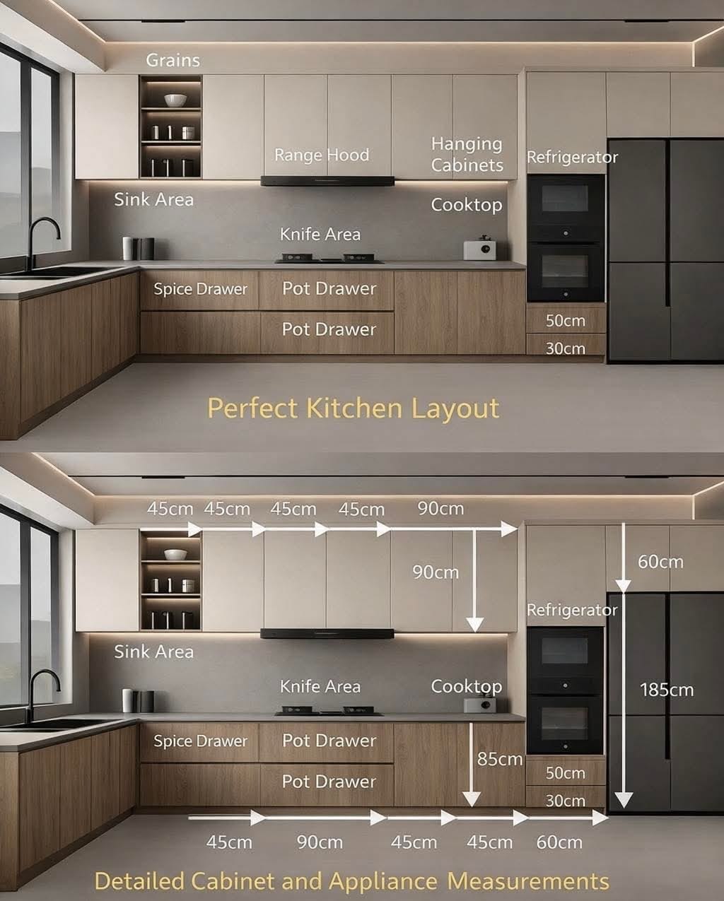 kitchen layout in Texas home 2026