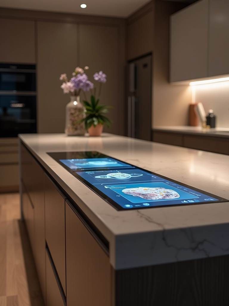Smart kitchen technology integration in a modern Texas kitchen