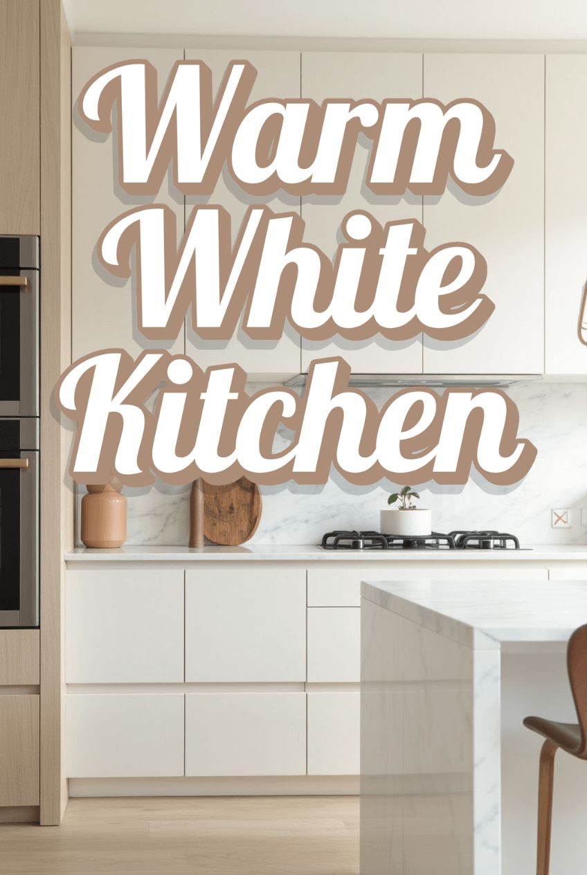 Warm minimalism kitchen with greige cabinets and wood finishes
