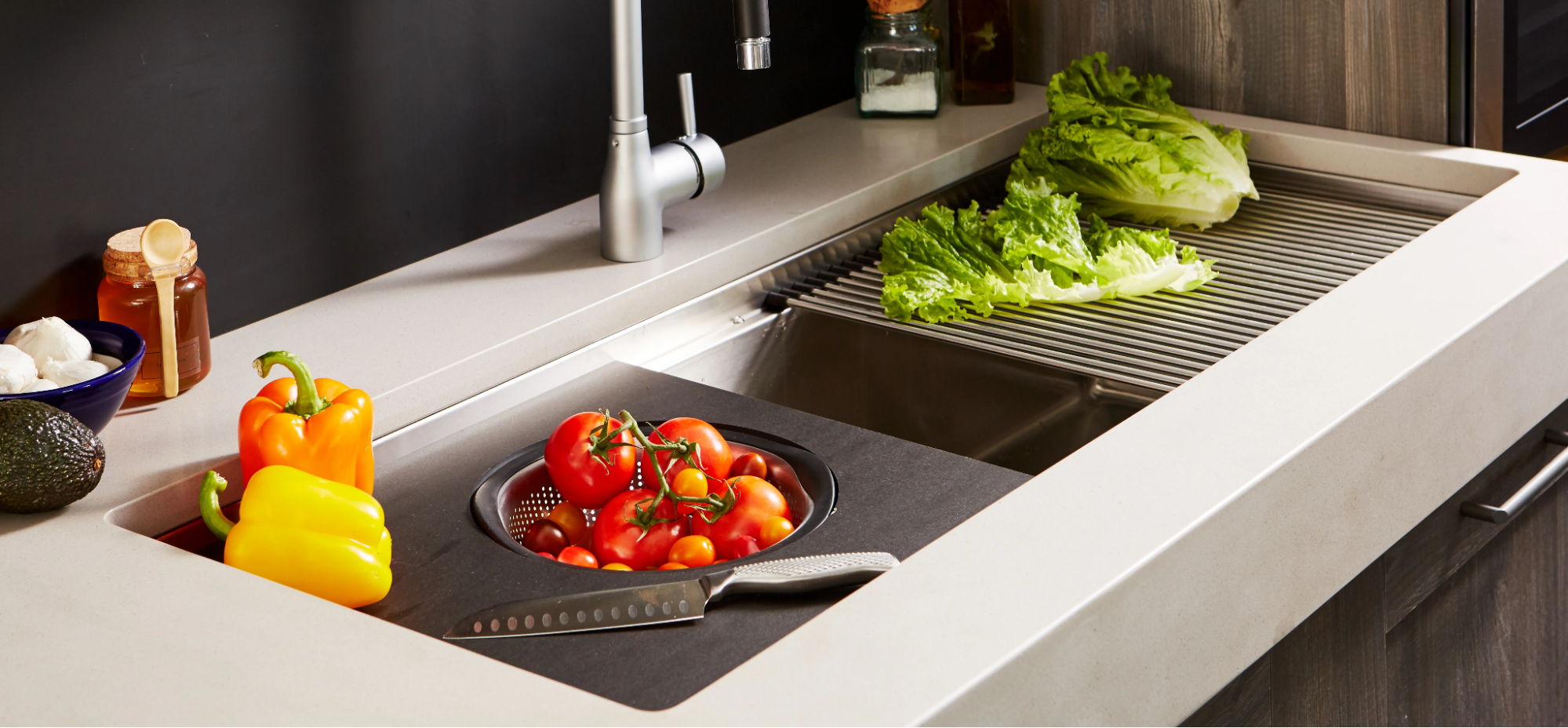 prep zone workstation sink