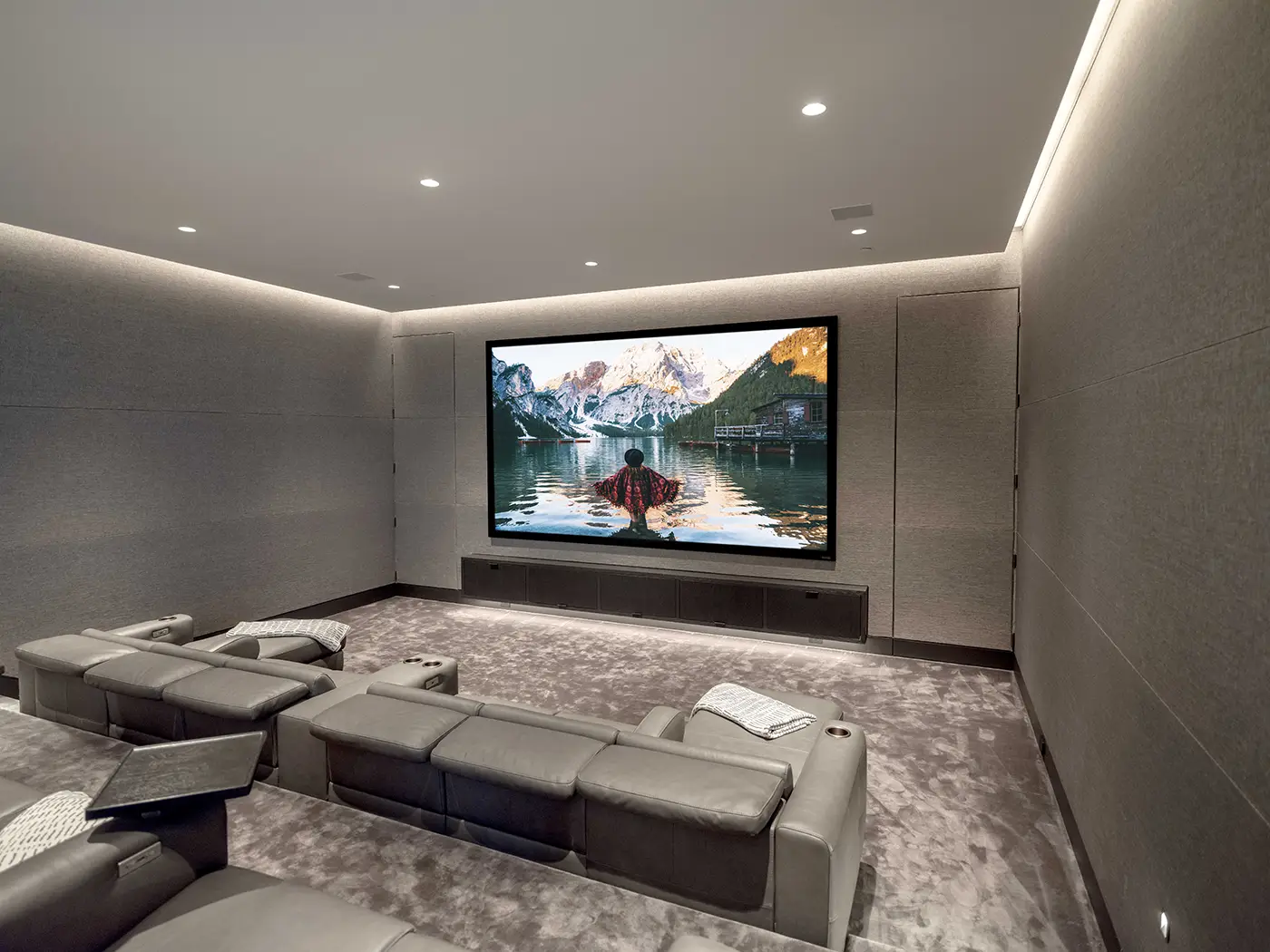 High-end media room remodeling in The Woodlands