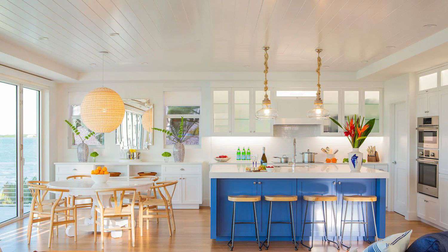 Bright open-concept kitchen