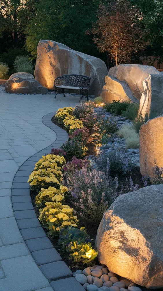 Outdoor Living Space with Patio, Deck, and Fire Pit
