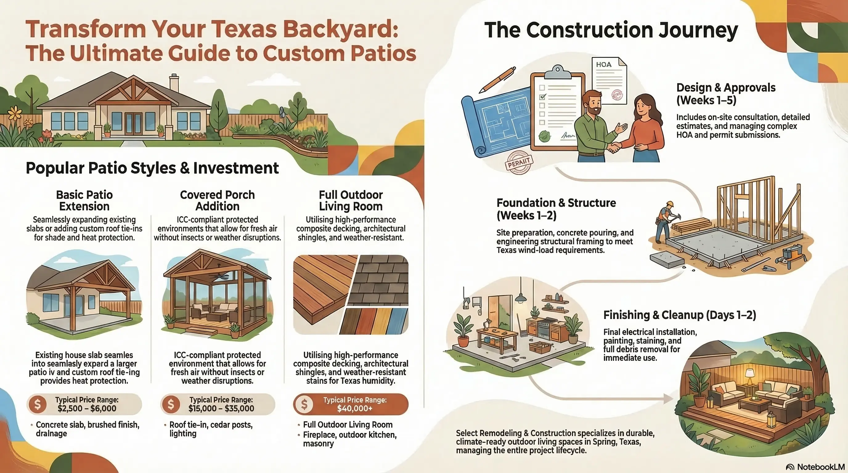 Patio Services in Spring, Texas