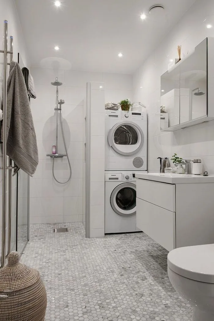 Laundry Room to Half Bath Powder Room Conversion in The Woodlands, Texas