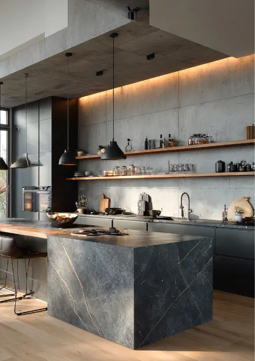 Modern Kitchen Custom Cabinets